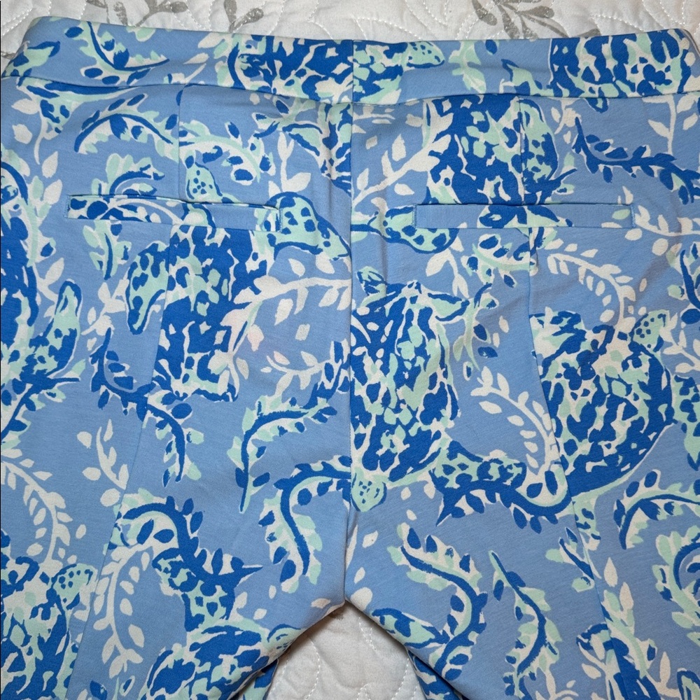 Lilly Pulitzer Kelly Knit Skinny Ankle Pant Blue Peri Turtley Awesome NWT Size 6 - Picture 4 of 12